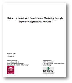 ROI of HubSpot: An MIT & Babson Joint Study